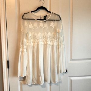 Sheer white mini dress or tunic!